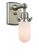 Innovations Lighting 516-1W-SN-232-W - Kingsbury - 1 Light - 4 inch - Brushed Satin Nickel - Sconce