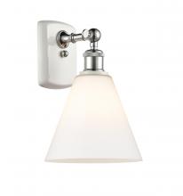 Innovations Lighting 516-1W-WPC-GBC-81 - Berkshire - 1 Light - 8 inch - White Polished Chrome - Sconce