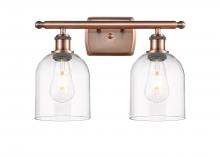 Innovations Lighting 516-2W-AC-G558-6CL - Bella - 2 Light - 16 inch - Antique Copper - Bath Vanity Light