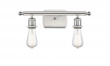 Innovations Lighting 516-2W-WPC - Bare Bulb - 2 Light - 16 inch - White Polished Chrome - Bath Vanity Light