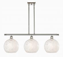 Innovations Lighting 516-3I-PN-G1216-10WM - White Mouchette - 3 Light - 37 inch - Polished Nickel - Stem Hung - Island Light