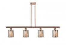 Innovations Lighting 516-4I-AC-G116 - Cobbleskill - 4 Light - 48 inch - Antique Copper - Cord hung - Island Light