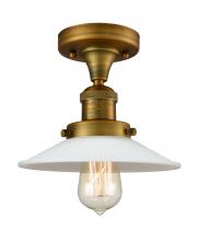 Innovations Lighting 517-1CH-BB-G1 - Halophane - 1 Light - 9 inch - Brushed Brass - Semi-Flush Mount