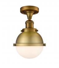 Innovations Lighting 517-1CH-BB-HFS-61-BB - Hampden - 1 Light - 7 inch - Brushed Brass - Semi-Flush Mount