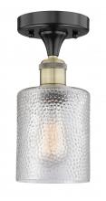 Innovations Lighting 616-1F-BAB-G112 - Cobbleskill - 1 Light - 5 inch - Black Antique Brass - Semi-Flush Mount