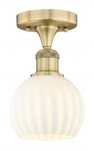 Innovations Lighting 616-1F-BB-G1217-6WV - White Venetian - 1 Light - 6 inch - Brushed Brass - Semi-Flush Mount