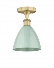 Innovations Lighting 616-1F-BB-MBD-75-SF - Plymouth - 1 Light - 8 inch - Brushed Brass - Semi-Flush Mount