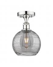 Innovations Lighting 616-1F-PC-G1213-8SM - Athens Deco Swirl - 1 Light - 8 inch - Polished Chrome - Semi-Flush Mount