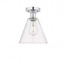 Innovations Lighting 616-1F-PC-GBC-82 - Berkshire - 1 Light - 8 inch - Polished Chrome - Semi-Flush Mount