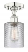 Innovations Lighting 616-1F-PN-G112 - Cobbleskill - 1 Light - 5 inch - Polished Nickel - Semi-Flush Mount