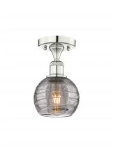 Innovations Lighting 616-1F-PN-G1213-6SM - Athens Deco Swirl - 1 Light - 6 inch - Polished Nickel - Semi-Flush Mount