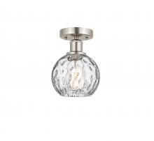 Innovations Lighting 616-1F-SN-G1215-6 - Athens Water Glass - 1 Light - 6 inch - Brushed Satin Nickel - Semi-Flush Mount