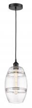 Innovations Lighting 616-1P-BK-G557-8CL - Vaz - 1 Light - 8 inch - Matte Black - Cord hung - Mini Pendant