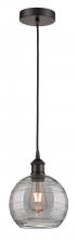 Innovations Lighting 616-1P-OB-G1213-8SM - Athens Deco Swirl - 1 Light - 8 inch - Oil Rubbed Bronze - Cord hung - Mini Pendant