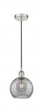 Innovations Lighting 616-1P-PN-G1213-8SM - Athens Deco Swirl - 1 Light - 8 inch - Polished Nickel - Cord hung - Mini Pendant