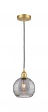 Innovations Lighting 616-1P-SG-G1213-8SM - Athens Deco Swirl - 1 Light - 8 inch - Satin Gold - Cord hung - Mini Pendant