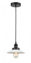 Innovations Lighting 616-1PH-BK-G1 - Halophane - 1 Light - 9 inch - Matte Black - Cord hung - Mini Pendant