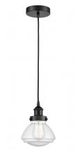 Innovations Lighting 616-1PH-BK-G324 - Olean - 1 Light - 7 inch - Matte Black - Cord hung - Mini Pendant