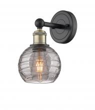 Innovations Lighting 616-1W-BAB-G1213-6SM - Athens Deco Swirl - 1 Light - 6 inch - Black Antique Brass - Sconce