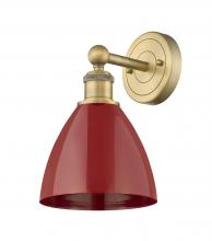 Innovations Lighting 616-1W-BB-MBD-75-RD - Plymouth - 1 Light - 8 inch - Brushed Brass - Sconce