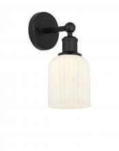 Innovations Lighting 616-1W-BK-G559-5GWH - Bridal Veil - 1 Light - 5 inch - Matte Black - Sconce