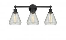 Innovations Lighting 616-3W-BK-G275 - Conesus - 3 Light - 24 inch - Matte Black - Bath Vanity Light