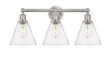 Innovations Lighting 616-3W-SN-GBC-84 - Berkshire - 3 Light - 26 inch - Satin Nickel - Bath Vanity Light