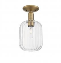 Innovations Lighting 716-1C-BB-G460-7CL - Preston - 1 Light - 6 inch - Brushed Brass - Semi-Flush Mount
