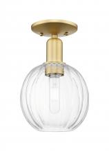 Innovations Lighting 716-1C-SG-G458-7CL - Preston - 1 Light - 6 inch - Satin Gold - Semi-Flush Mount