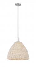 Innovations Lighting 716-1S-SN-NBD-16-NAT - Bristol Natural - 1 Light - 6 inch - Brushed Satin Nickel - Mini Pendant
