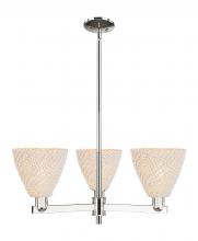 Innovations Lighting 716-3CR-PN-NBD-75-NAT - Bristol Natural - 3 Light - 18 inch - Polished Nickel - Flush Mount