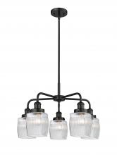 Innovations Lighting 916-5CR-BK-G302 - Colton - 5 Light - 24 inch - Matte Black - Chandelier