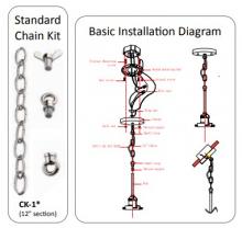 Innovations Lighting CK-1-AC - Chain Conversion Kit - 12 inch - Antique Copper