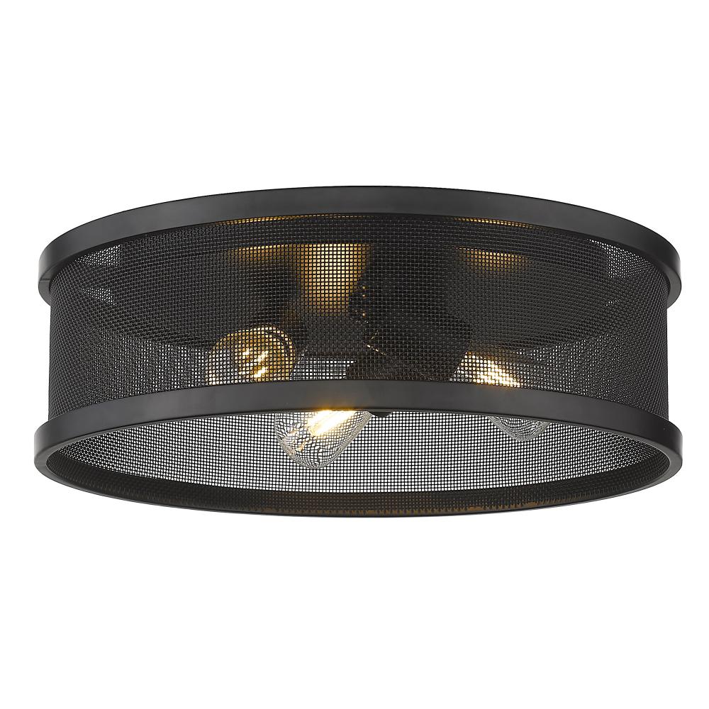 Channing 15" Flush Mount in Matte Black