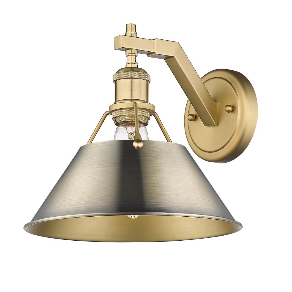 Orwell 1-Light Wall Sconce in Brushed Champagne Bronze with Aged Brass