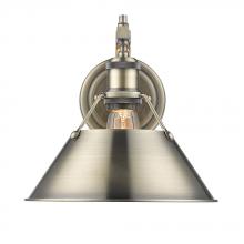 Golden 3306-1W AB-AB - Orwell AB 1 Light Wall Sconce in Aged Brass with Aged Brass shade