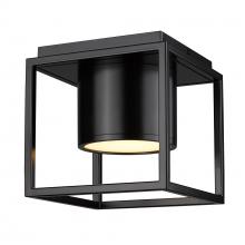 Golden 9092-FM7 BLK-BLK - Desmond Flush Mount - 7" in Matte Black with Matte Black Shade