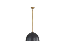Golden 6950-L MBS-BLK - Shepard Large Pendant in Modern Brass with Matte Black