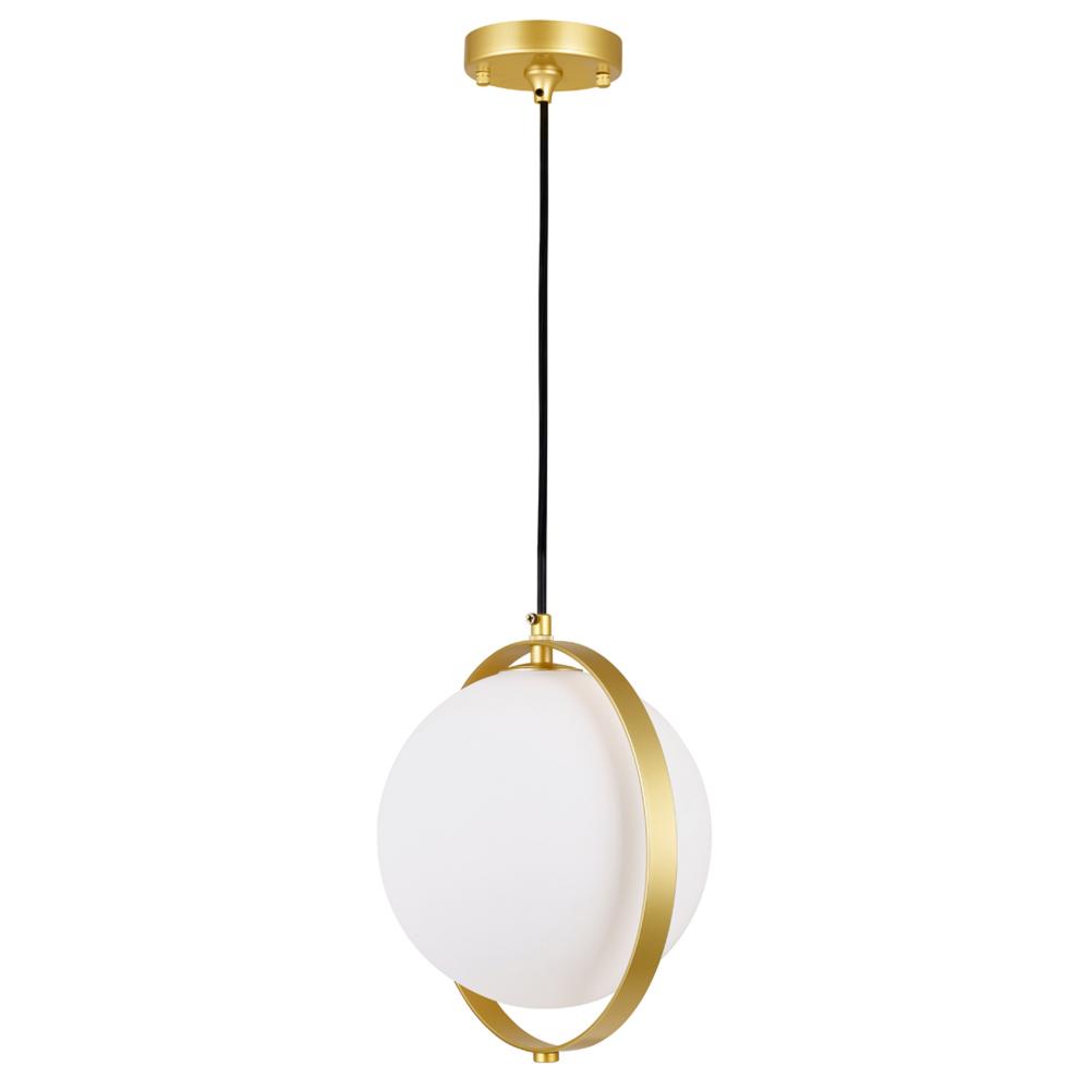 Da Vinci 1 Light Mini Pendant With Brass Finish