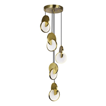 CWI Lighting 1206P18-5-629 - Tranche LED Pendant With Brushed Brass Finish