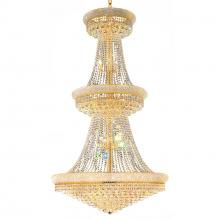 CWI Lighting 8001P42G - Empire 38 Light Down Chandelier With Gold Finish