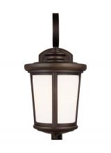 Generation Lighting 8619301-71 - Eddington modern 1-light outdoor exterior medium wall lantern sconce in antique bronze finish with c