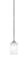 Toltec Company 560-GP-3001 - Zilo Stem Mini Pendant, Graphite Finish, 4" White Marble Glass