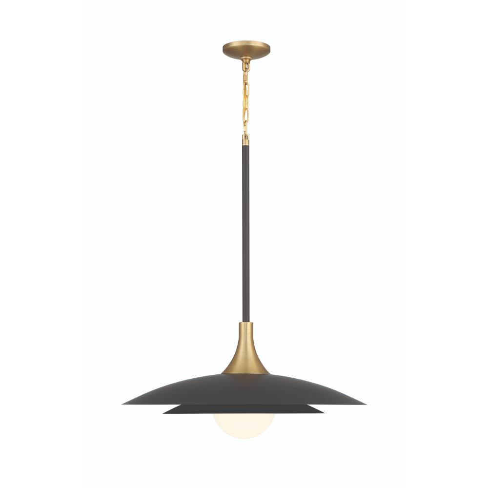 Welsh 1 Light 24" LED Pendant in Black