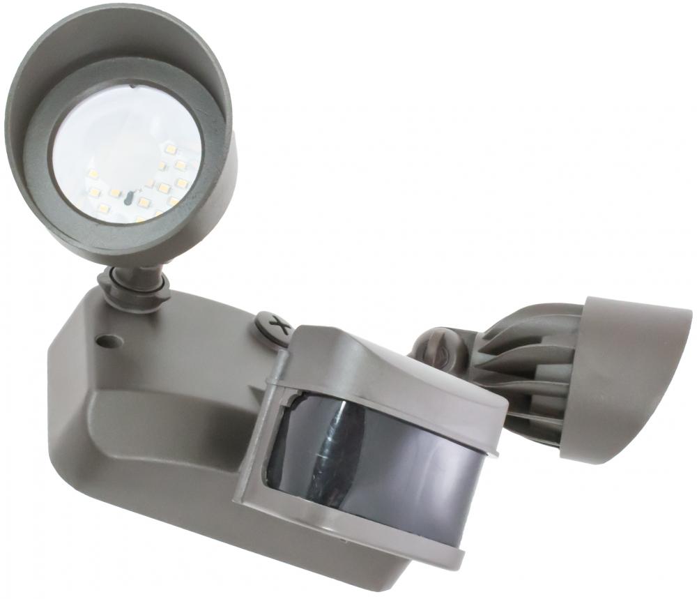 2-Head, Dark Bronze, 120V, PIR Motion Sensor Flood, 3000K, cULus Rated