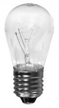 American Lighting B11S14-CL - S14 INCANDESCENT LAMP,11W,E26,130V,10K HR AVG LIFE,CLEAR,3.5"MOL,1.75" DIAM,NICKEL BA