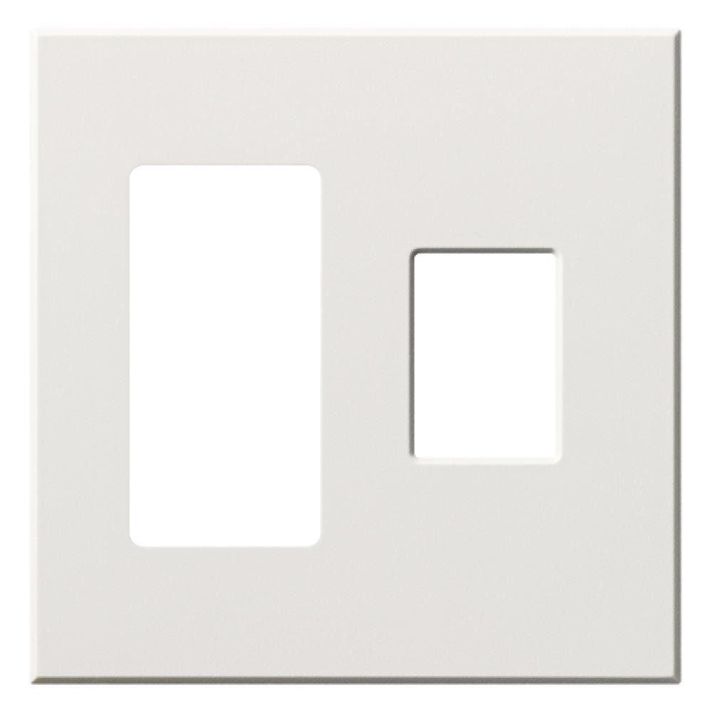 VAREO WALLPLATE 2GNG RECEPT/ CONT WHITE