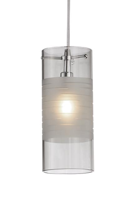 Single Lamp Pendant with Frosted Detailed Glass