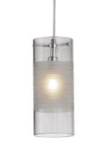 Kuzco Lighting Inc 459201SCH - Single Lamp Pendant with Frosted Detailed Glass