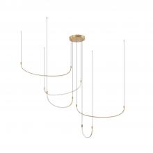 Kuzco Lighting Inc MP89570-BG-UNV - Talis 70-in Brushed Gold LED Multi Pendant